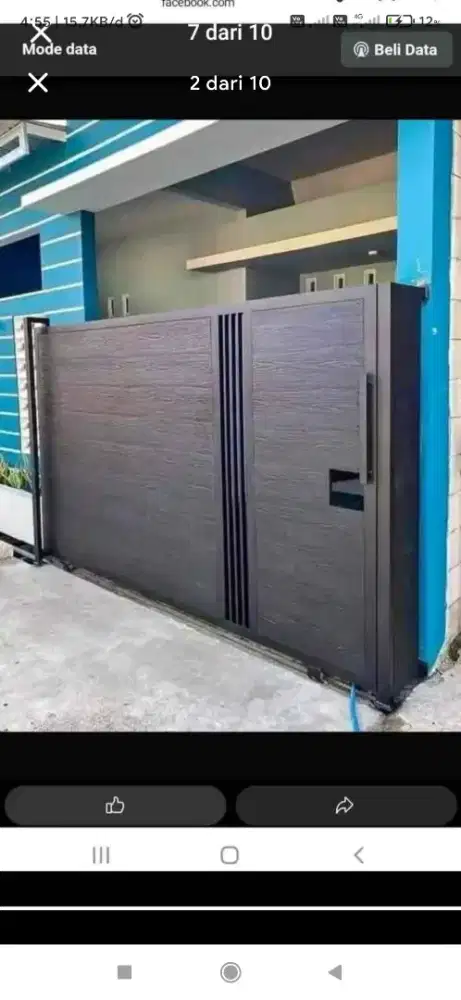 Pagar dorong doubel sliding