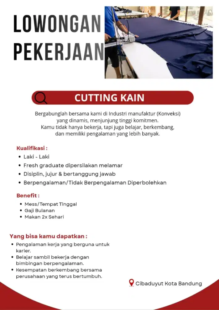 Loker Bagian Cutting