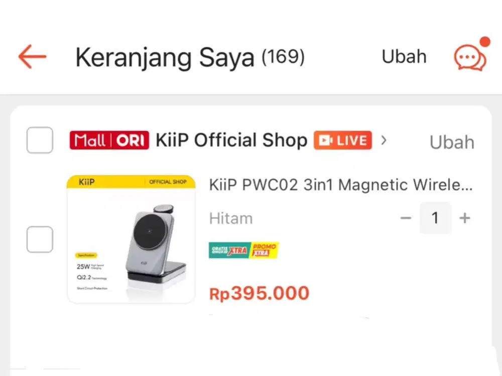 Power bank KiiP PWC02 3in1 Magnetic Wireless Charging 25W (MASIH BARU)