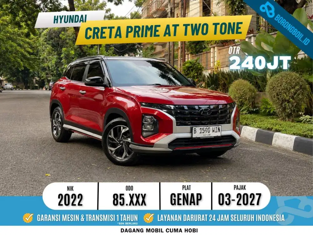 Hyundai Creta Prime AT 2022 Merah Two Tone