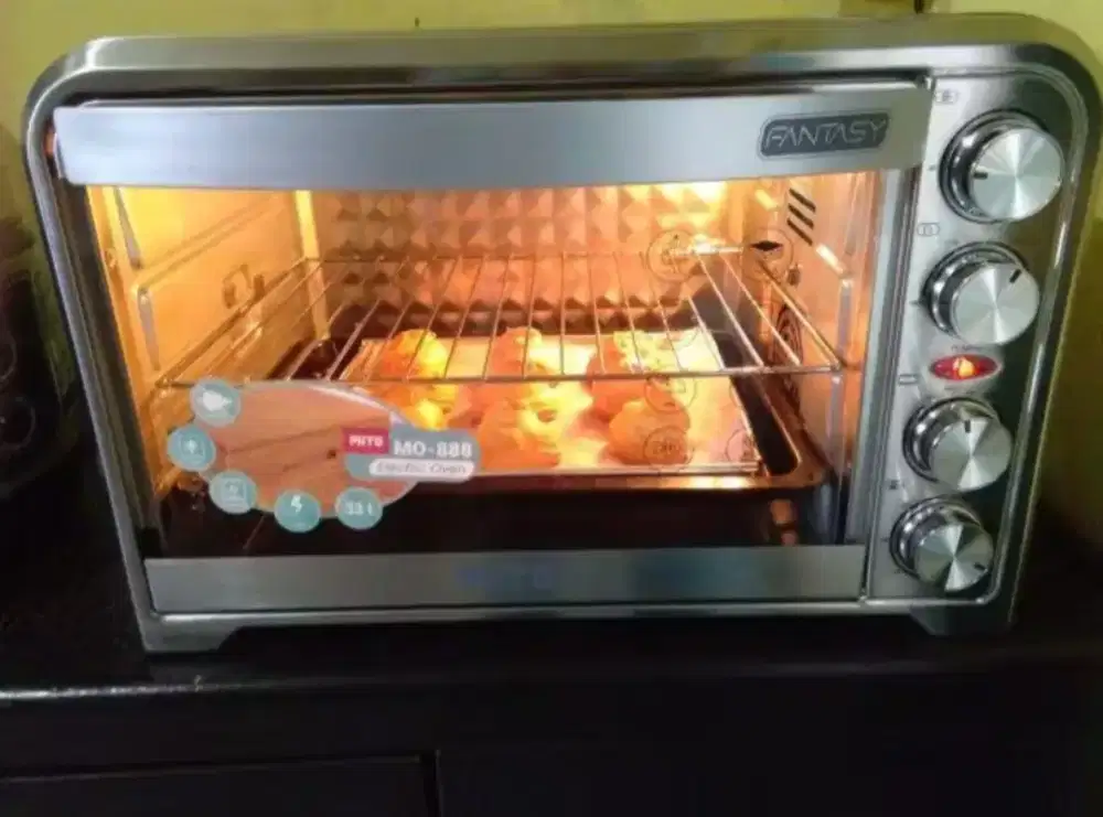OVEN MITO FANTASY MO-888 MO888 SILVER BLACK HITAM 33 LITER