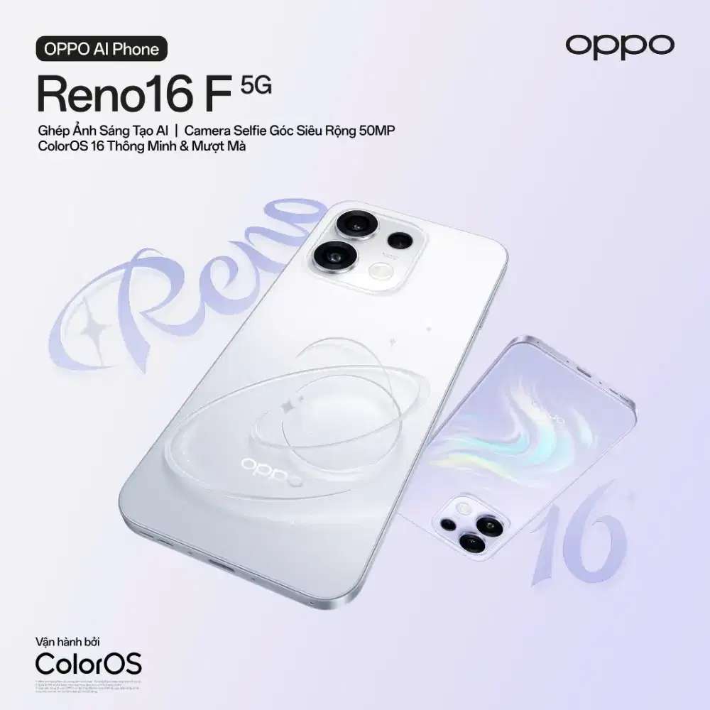 (New) Oppo Reno 16F 5G 8/256GB Garansi Resmi