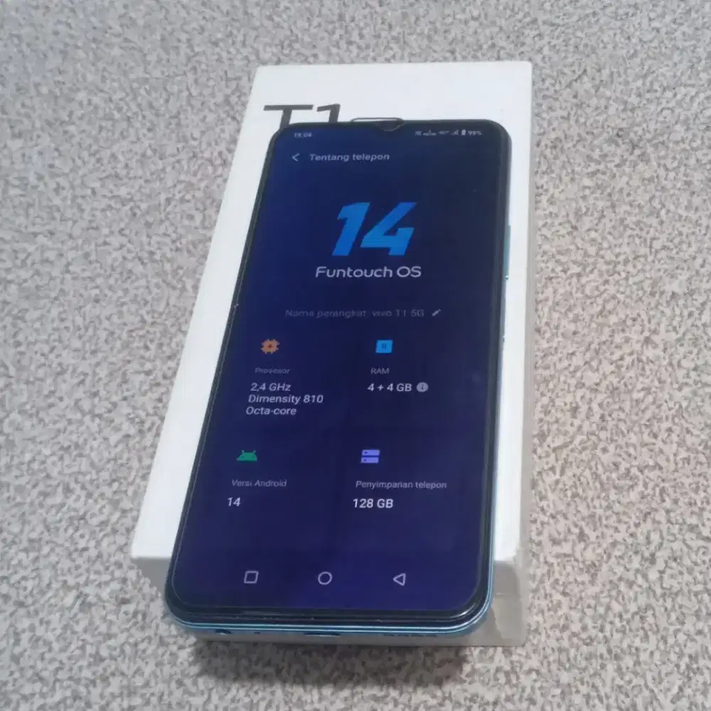Dijual hp Vivo T1 5G 4/128 nfc support