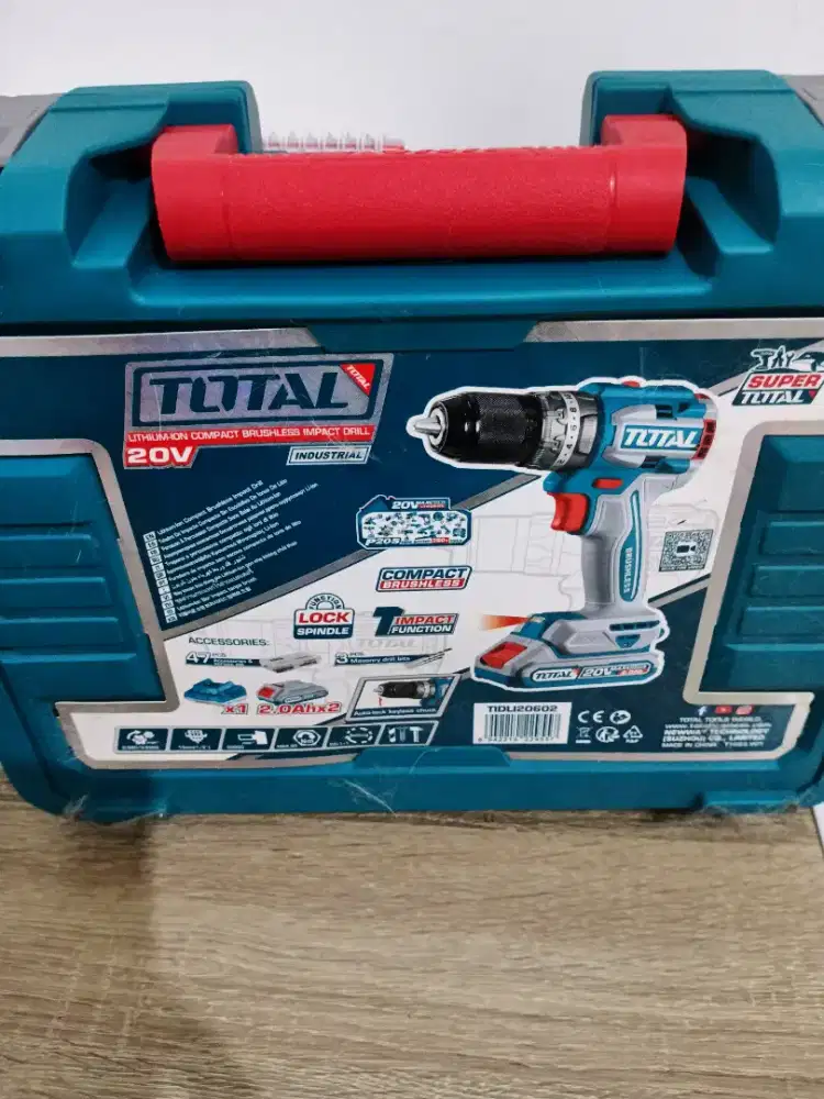 Bor impact brushless dan obeng elektrik merk Total