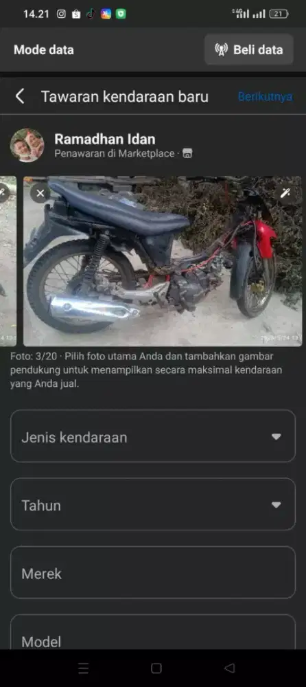 Jual Honda naik gunung, tinggal gas ,udh di rombak smua