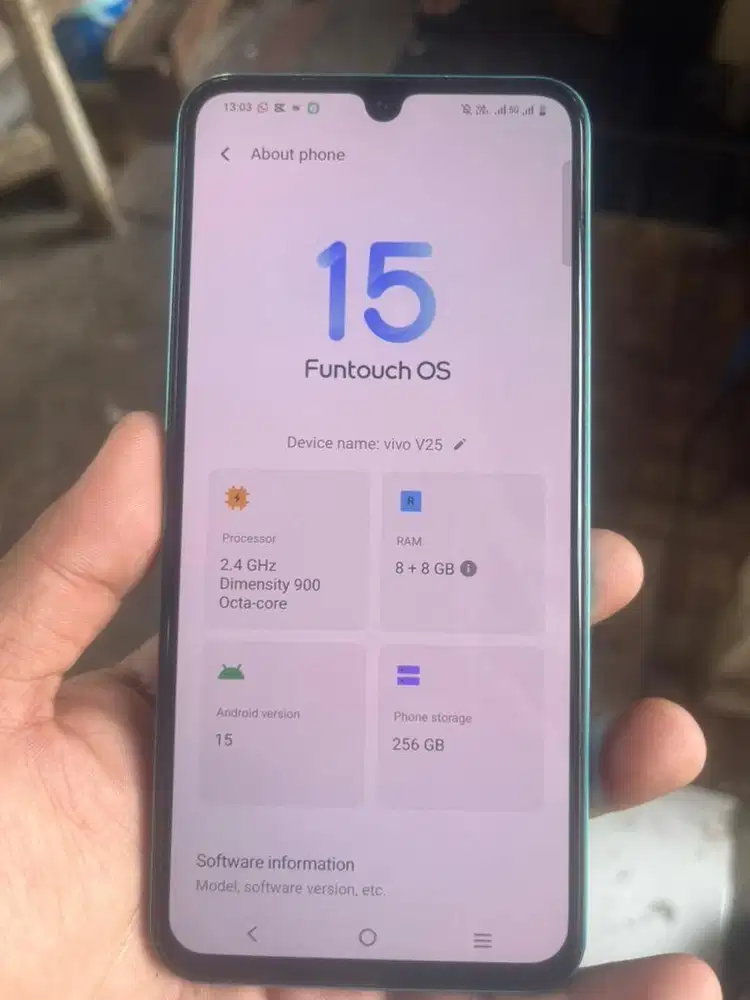 Vivo v25 5g ram 8+8/256