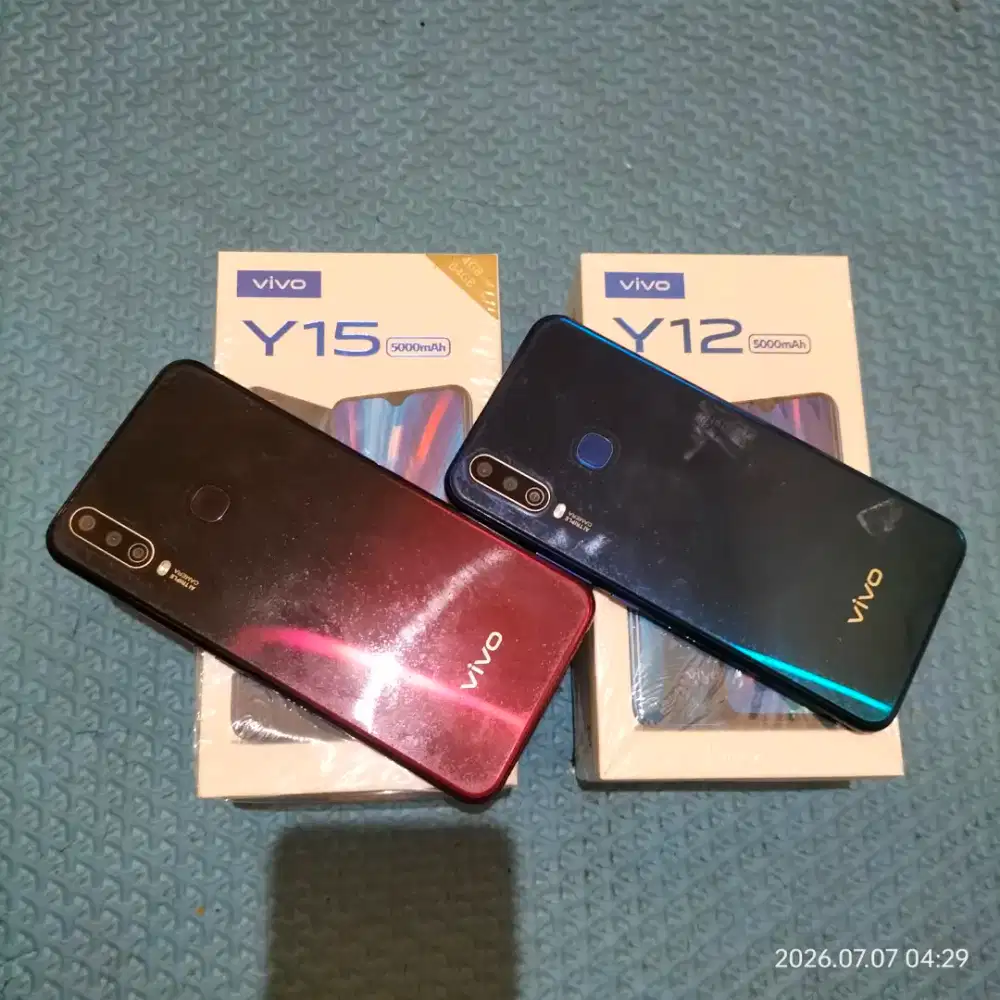 Vivo Y12 3/32gb & Vivo Y15 4/64gb segel mulus terawat