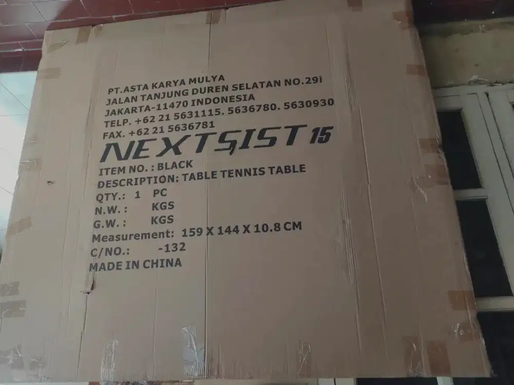 Tenis meja Nextsist 15 baru blum di buka