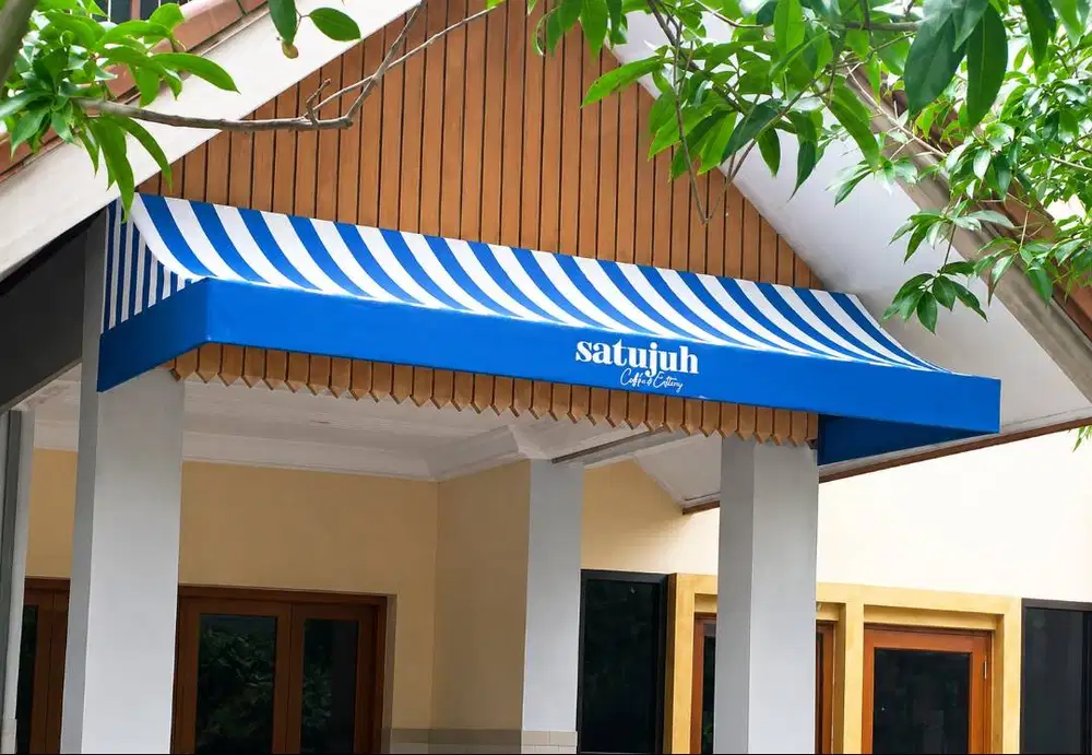 kanopi kain awning motif belang belang harga murah