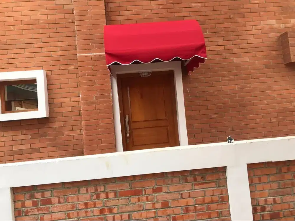 kanopi kain awning warna merah bahan berkualitas