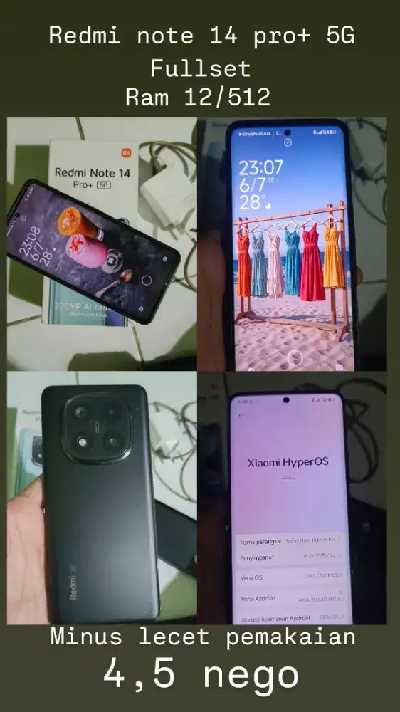 Jual hp redmi note 14 pro+ 5G