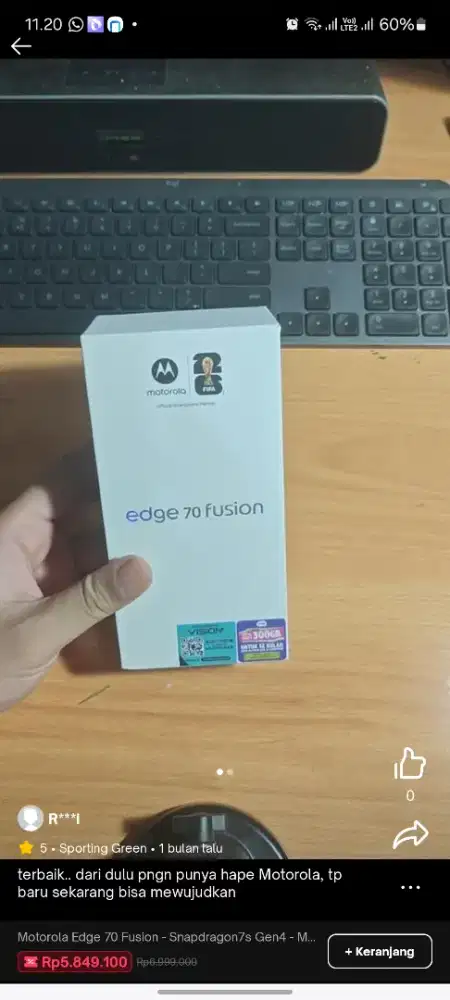 Motorola edge 70 fusion orient blue BNIB