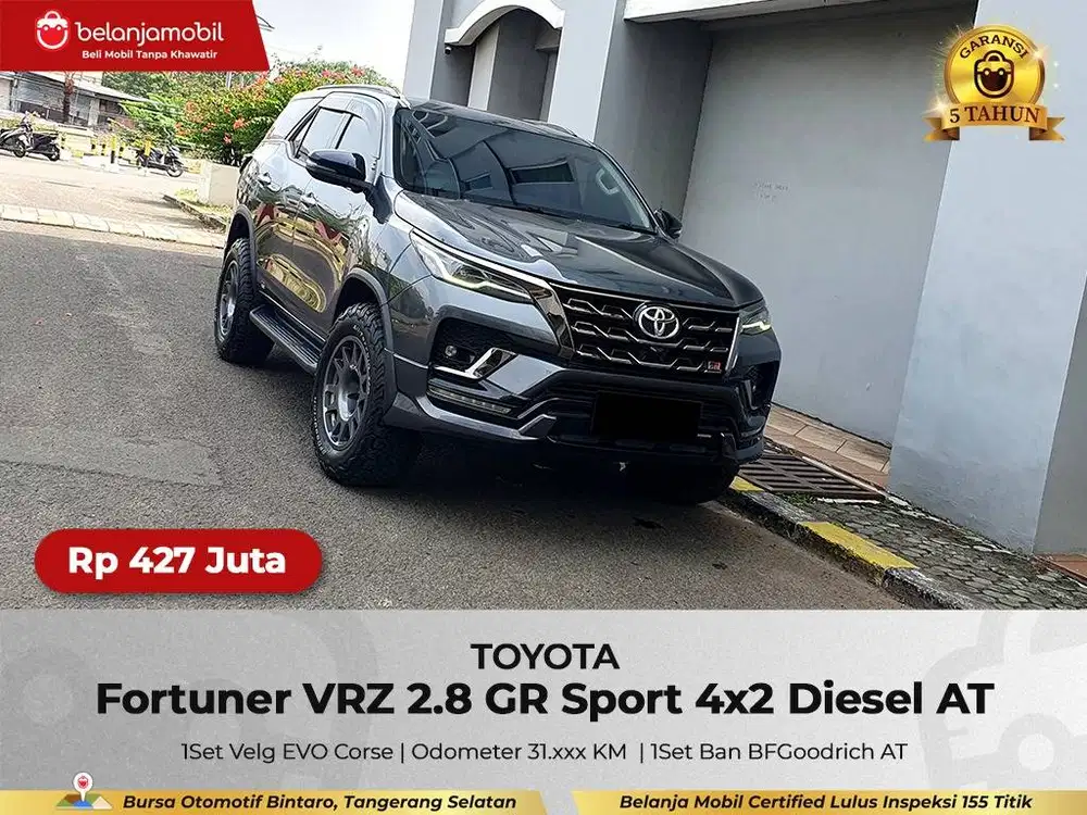 [ GARANSI 5TH ] Toyota Fortuner VRZ 2.8 GR Sport Diesel AT 2022/2023