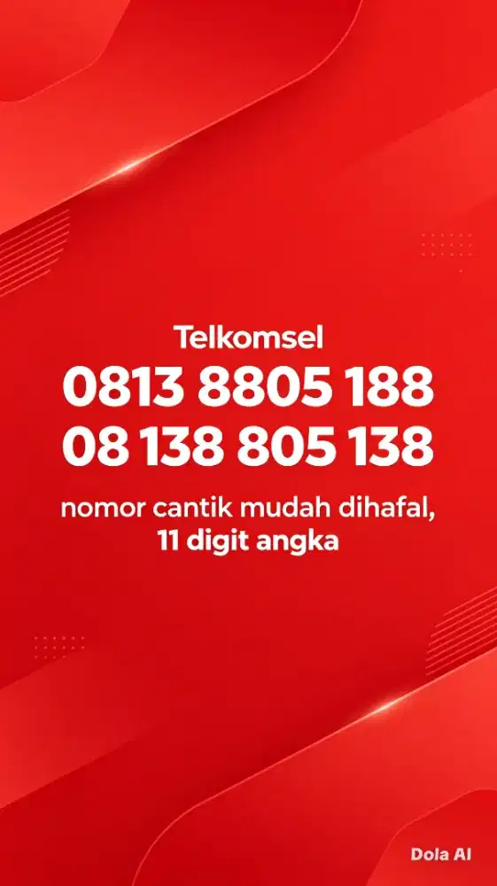 Nomor cantil 11 angka telkomsel seri BOS