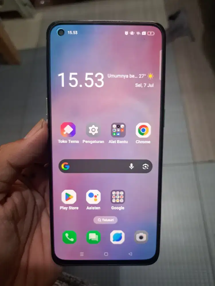 Oppo reno 5 8/128 finger on layar