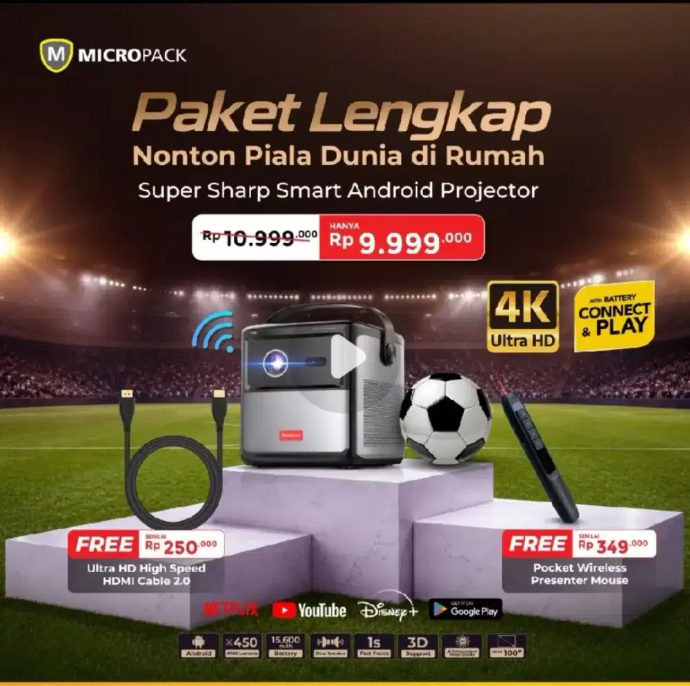 Micropack smart DLP projector MPJ-03  baru