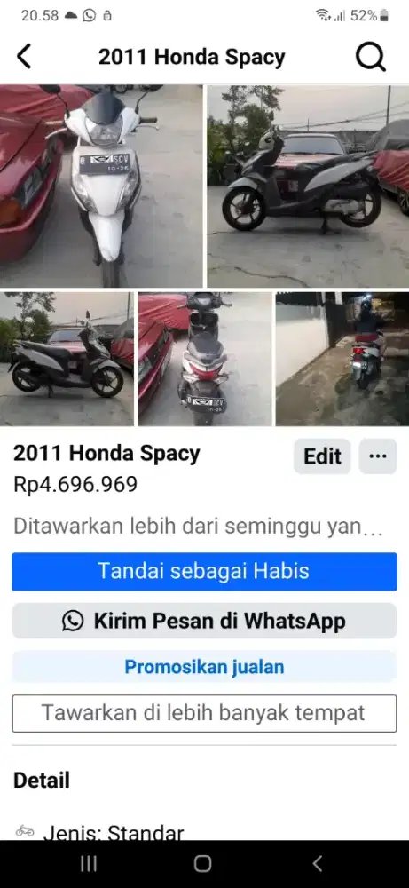 Honda spacy 2011