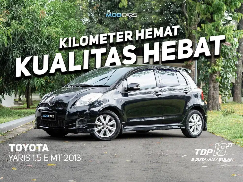 LOW KM TOYOTA YARIS E MT 2013 HITAM MANUAL HATCHBACK