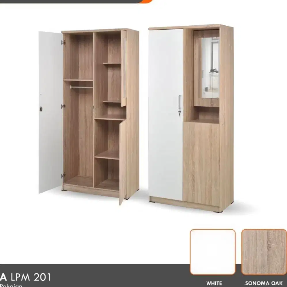 Lemari 2 pintu minimalis