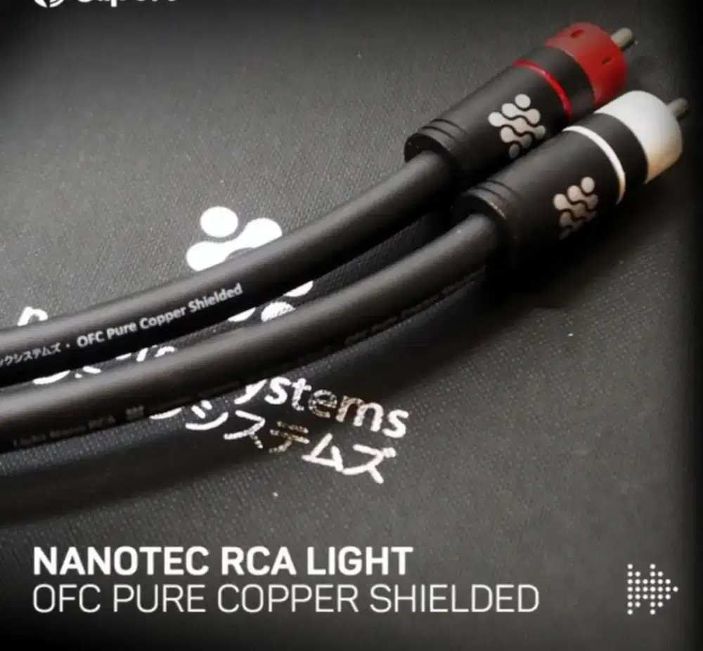 Kabel RCA Interconnect Nanotec panjang 1 meter kondisi normal mulus