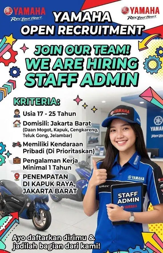 Staff Admin Dealer YAMAHA Kapuk Raya