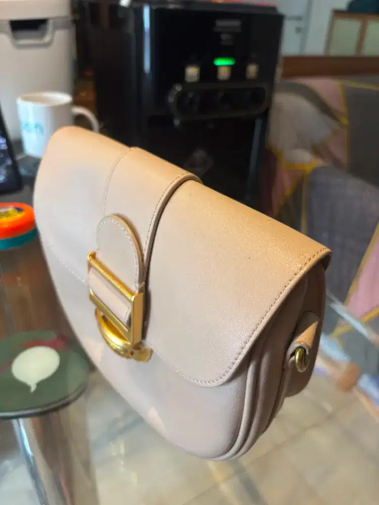 Charles & Keith Half-Moon Flap Shoulder Bag (Gold Buckle)