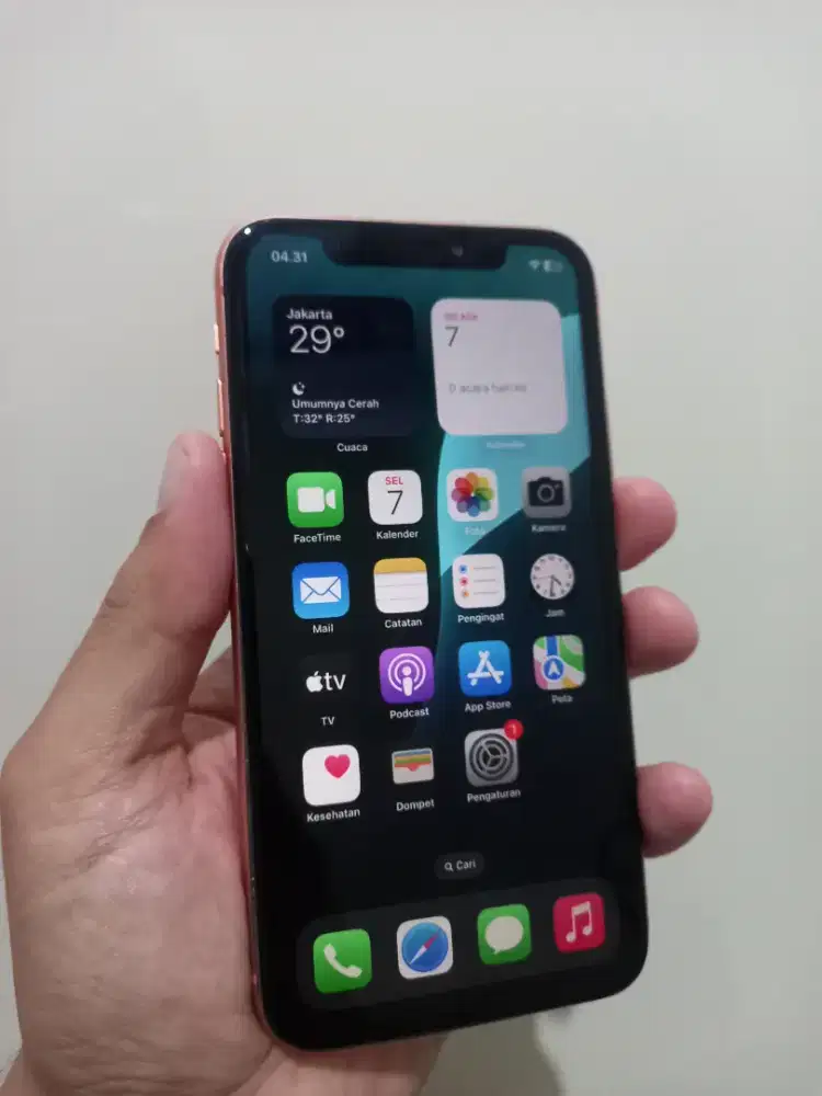 IPhone XR Coral 64Gb Lte Ex inter Fullset ada minus dibaca