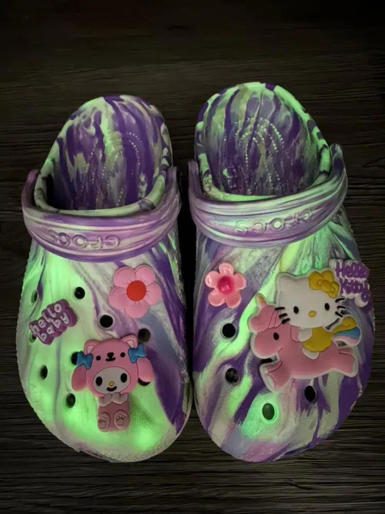 Crocs Marble Purple 33-34 (Glow In The Dark)