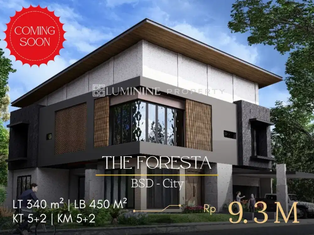 rumah dijua cantik, siap huni, brandnew posisi hook di foresta