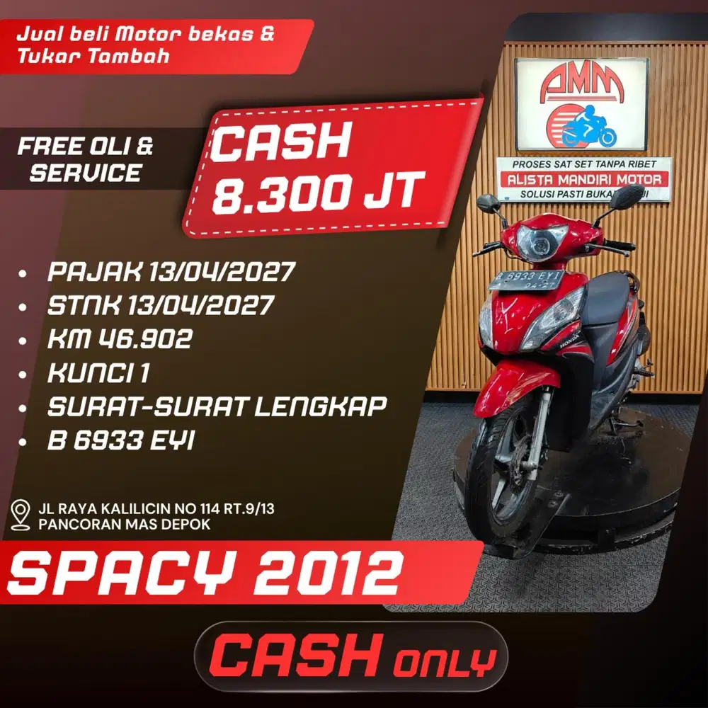 SPACY 2012 PAJAK HIDUP CASH ONLY ALISTA