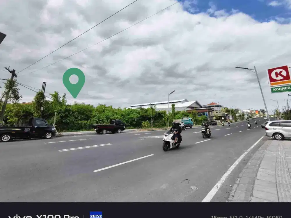 TANAH KOMERSIL 57,45 are lebar 58mtr lebar jln 20mtr SHM  zona perdagangan jasa