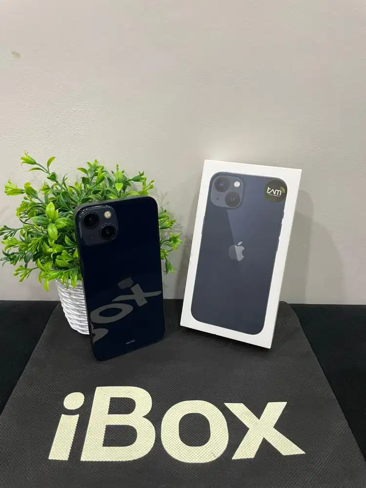 IPhone 13 128GB iBox Midnight mulus Fullset Ori BH 90% 3Utool 98