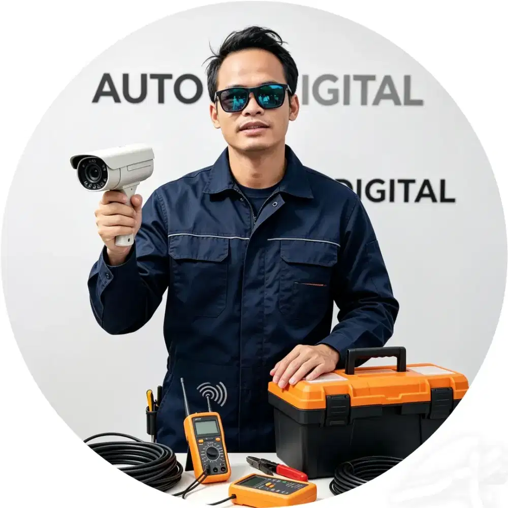 Teknisi antena dan cctv