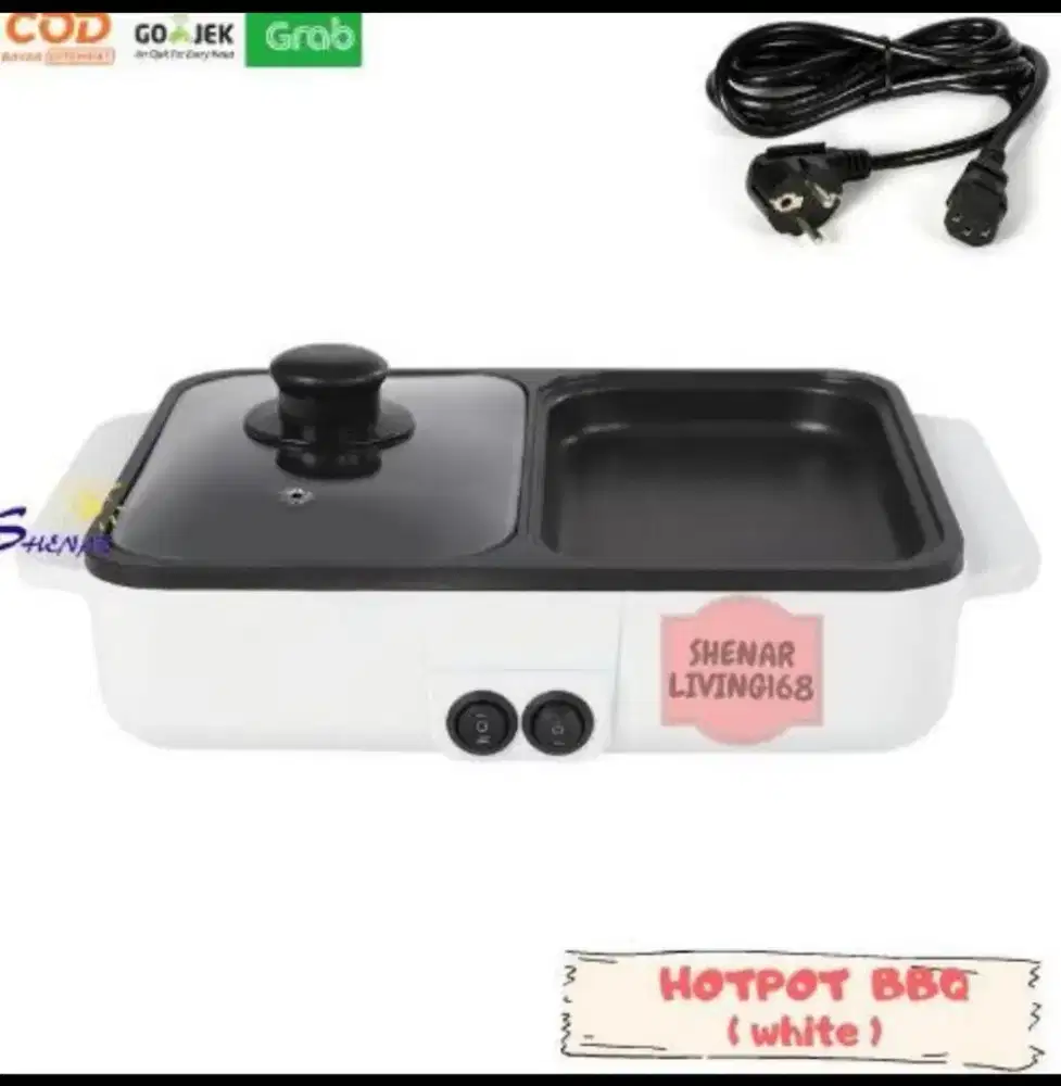 Mini Electric Hotpot 2 in 1/ stemboat & Grill Pan Shenar Elektrik