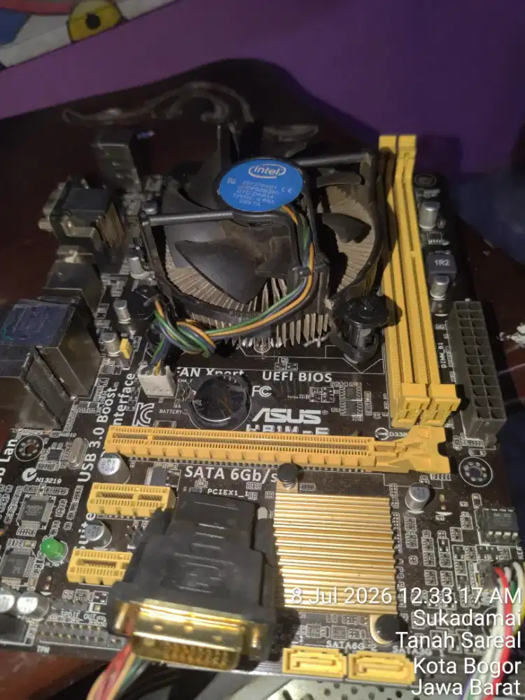Mobo Asus H81M E Lga 1150 DDR3 & Prosesor Core i3-4130