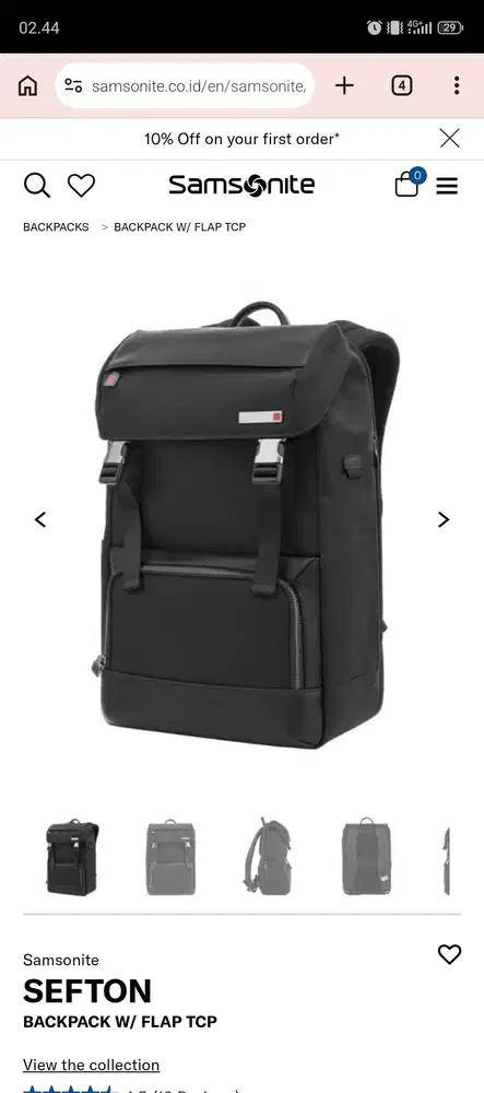 TAS SAMSONITE SEFTON FLAP BACKPACK