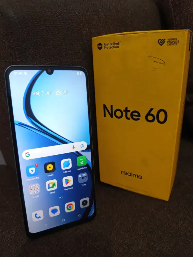 Realme note 60 ram 6+12/128 hp dus siap pakai