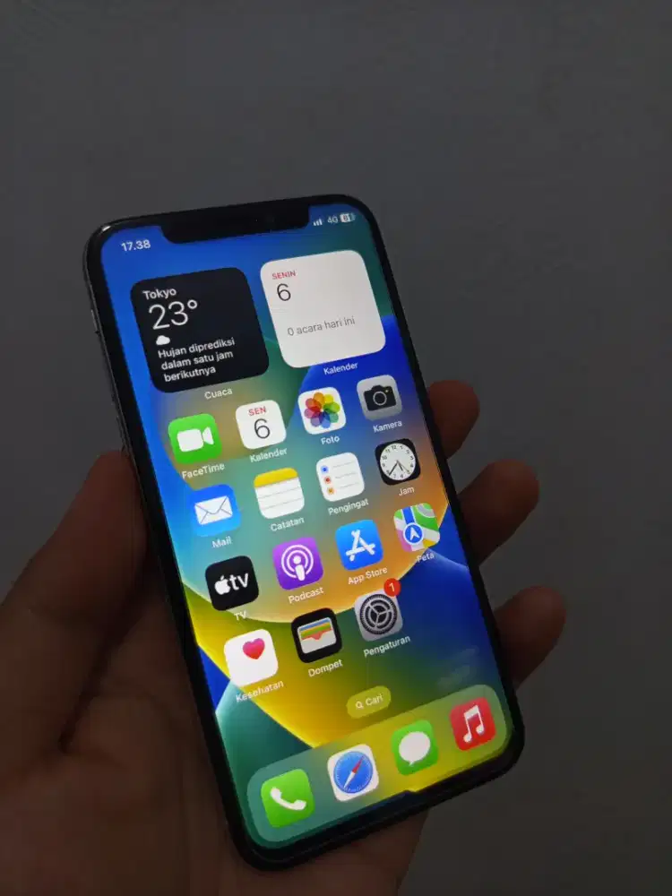Iphone x 64gb hp dus kabel casan