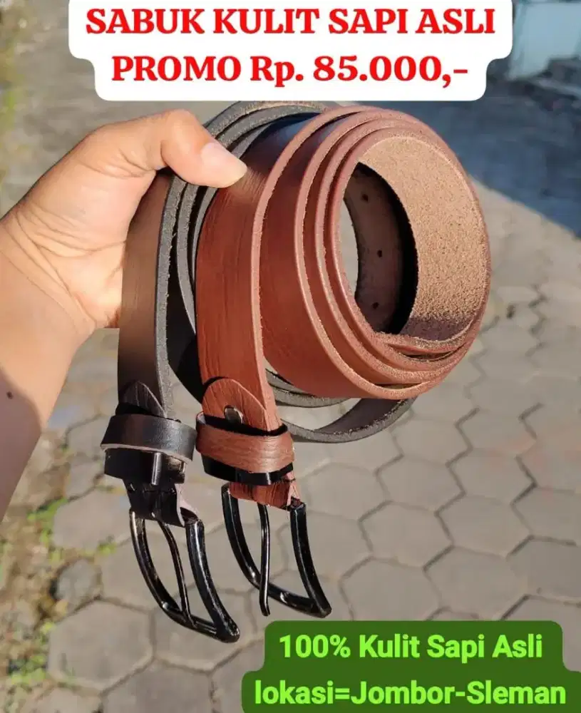 SABUK FULL KULIT SAPI ASLI