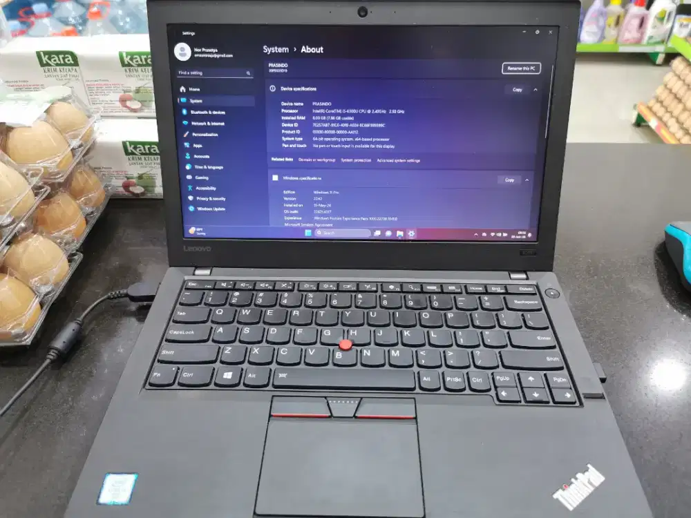 Lenovo Thinkpad x260 Ram 8GB SSD 512GB