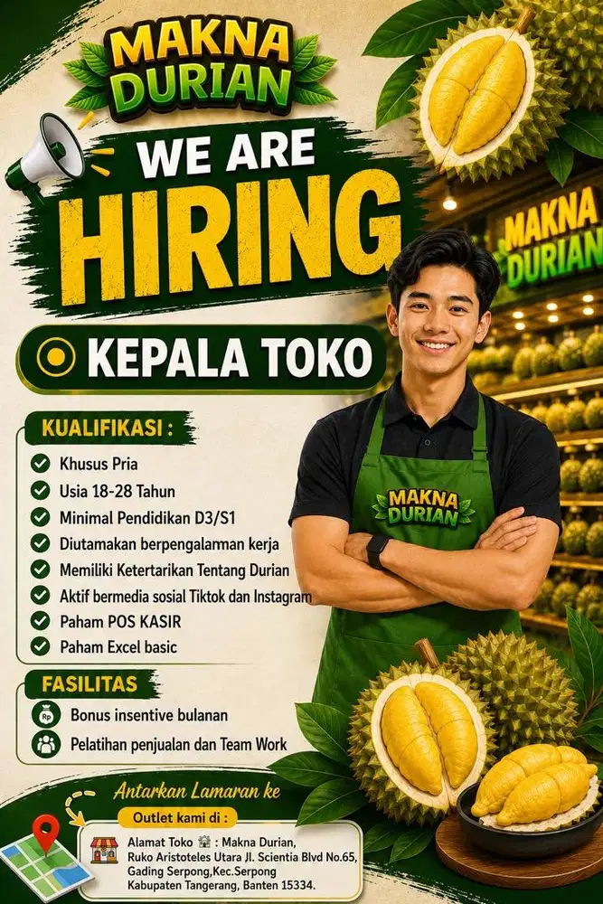 LOKER KEPALA TOKO BUAH