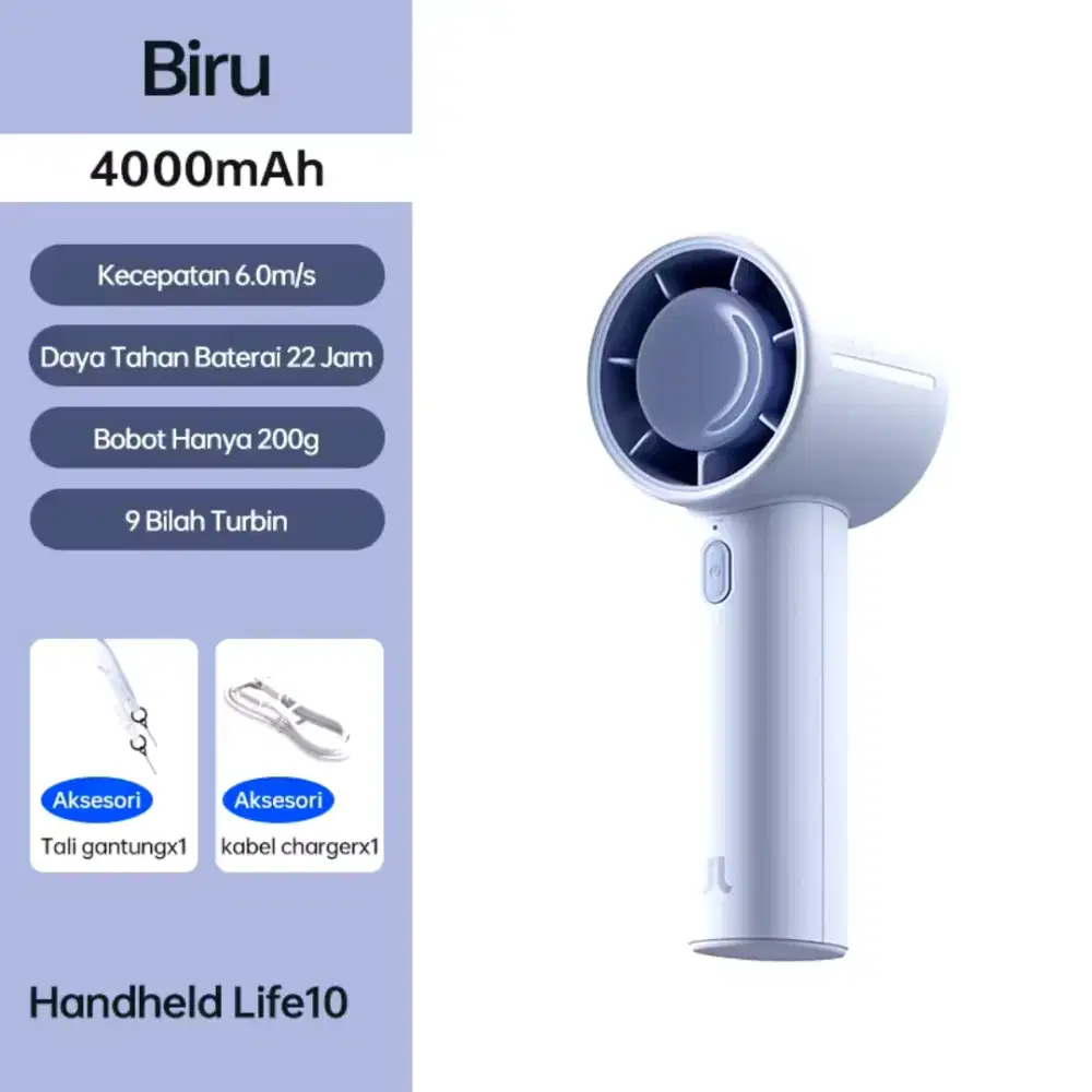 Kipas Angin Portable JisuLife Life 10,baterai 4000mAh