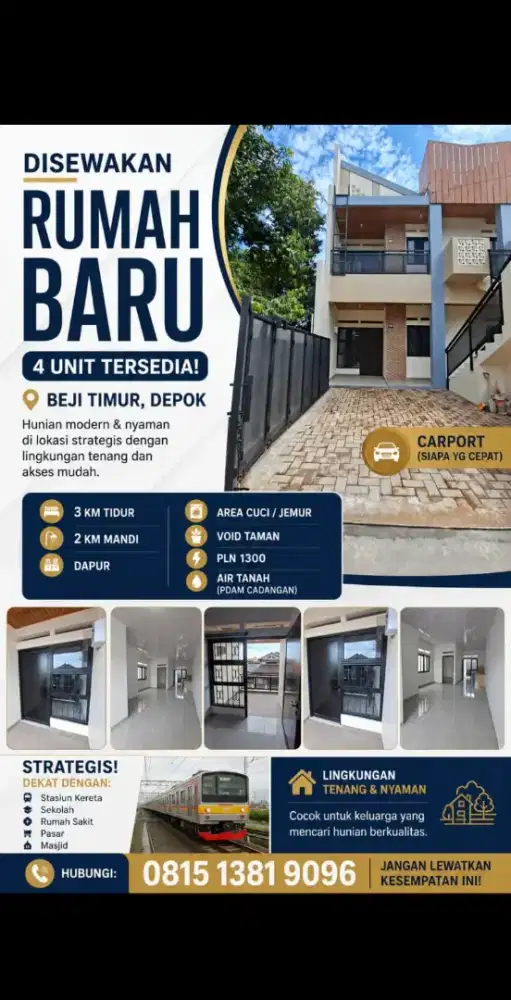 Rumah Baru Disewakan