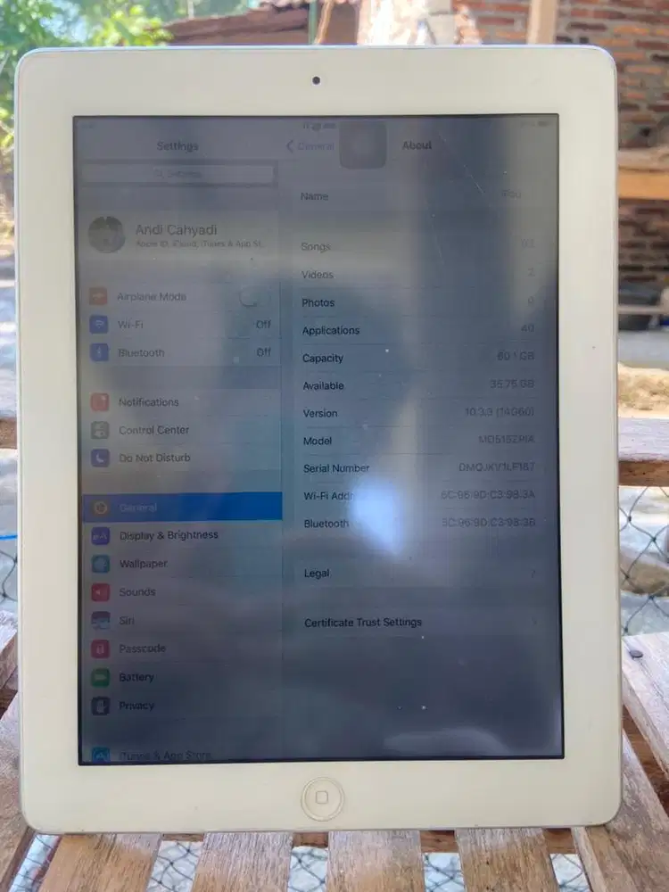 Jual ipad 3 ukuran dimensi 9,5incx7,5inc
