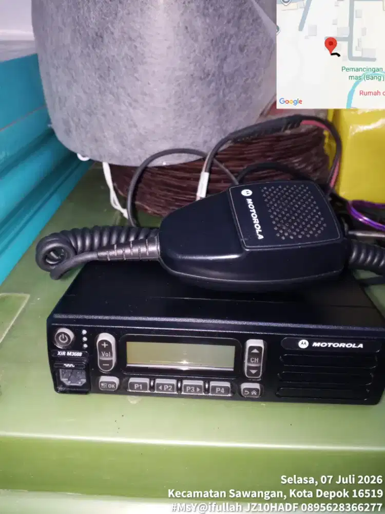 DIJUAL RADIO RIG MOTOROLA XIR M3688 VHF VERSI 54WATT