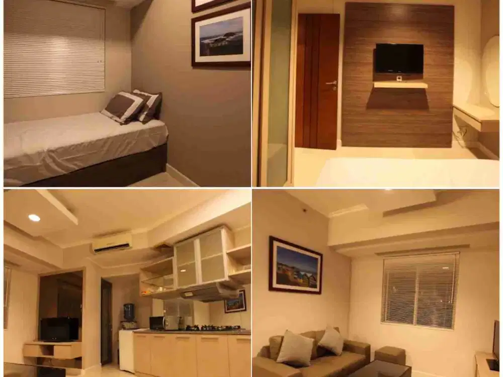 apartement waterplace 2br bagus harga murah furnish lantai rendah dekat ptc pakuwon mall surabaya barat