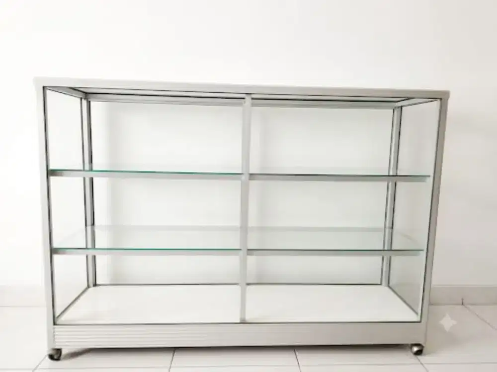 DIJUAL ETALASE ALUMINIUM BEKAS TAPI MASIH SANGAT BAGUS
