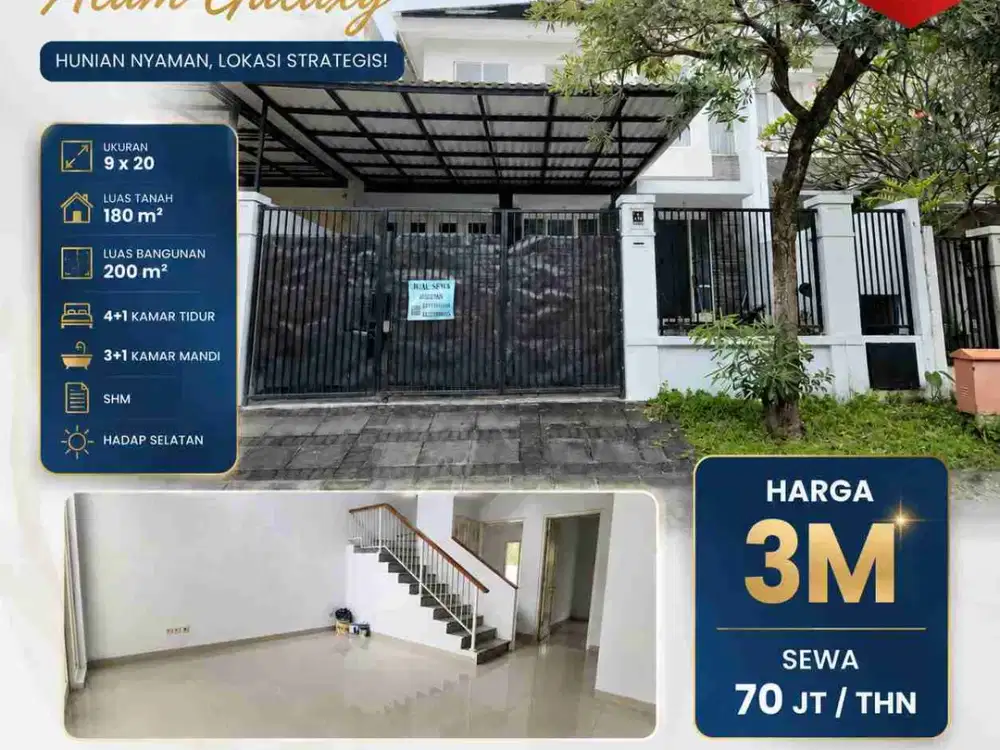 rumah 2 lantai minimalis siap huni dekat citraland dekat graha natura surabaya barat