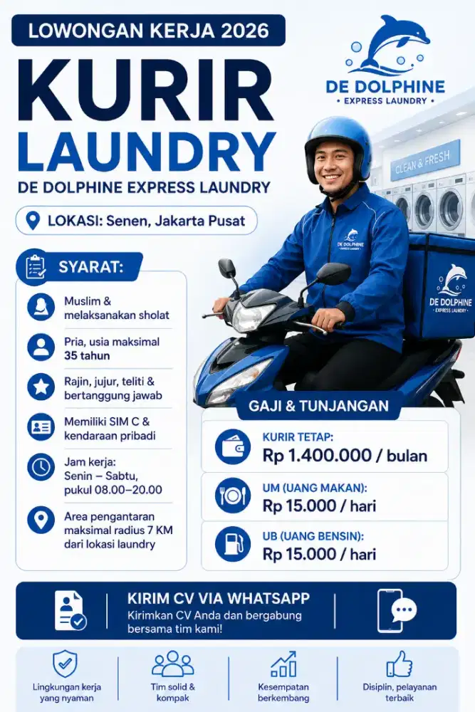 Kurir Laundry Tetap