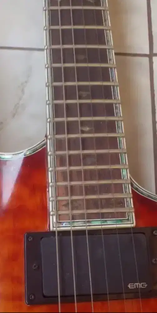 Gitar super mewah FERNANDES Full kerang EMG aktif